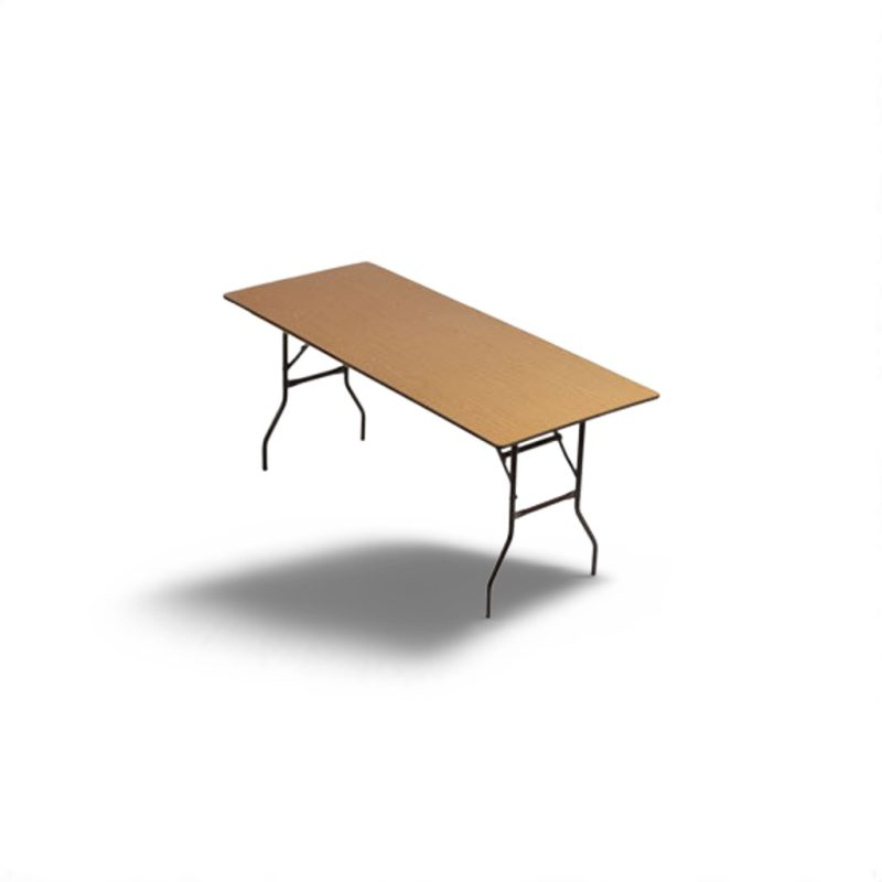 Trestle Table - Wooden Top - 6' x 2'6" (seats 6)