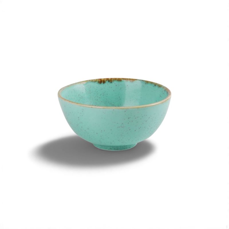 Rice/Bowl Food Bowl 13cm x 6cm deep - Rustic Aqua Blue